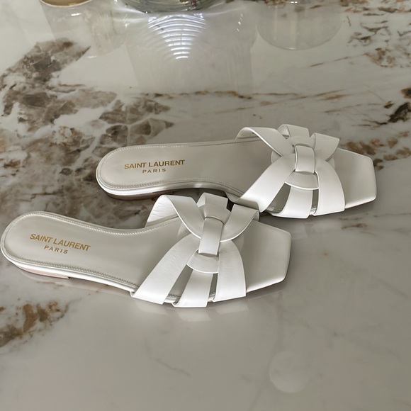 Yves St Laurent Tribute Flat Sandals - Picture 2 of 7